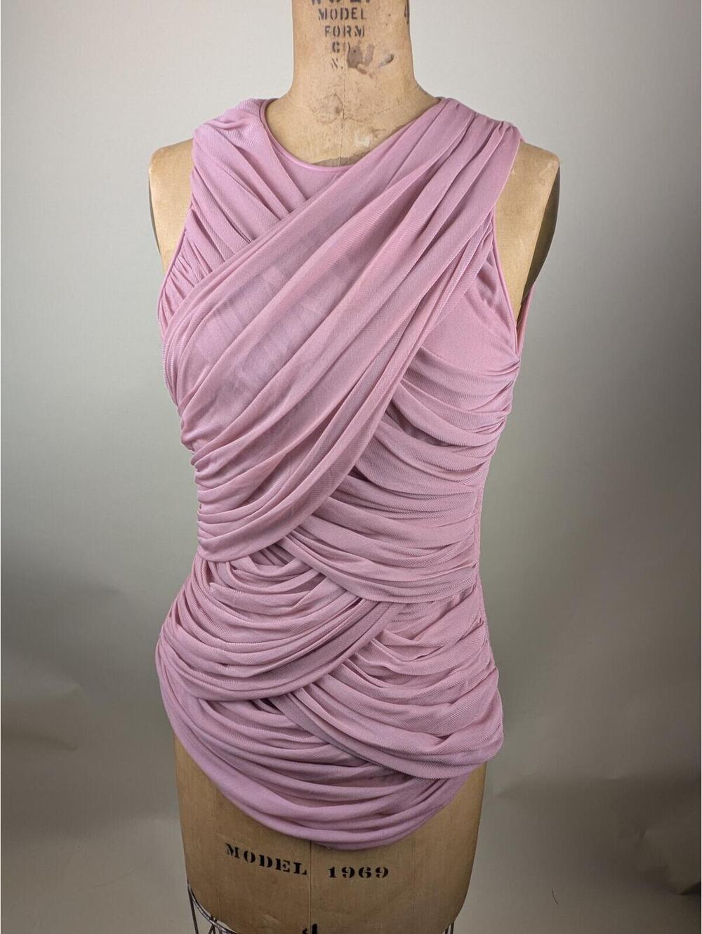 tom ford pink ruched bandage top